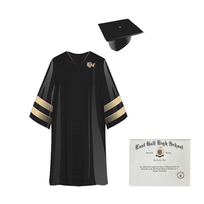 East Hall Cap, Gown, & Tassel