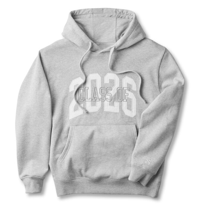 Twill-Detailed Embroidered Hoodie