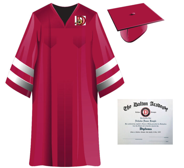 The Dalton Academy Cap, Gown, and Tassel