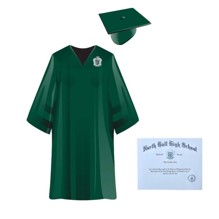North Hall Cap, Gown, & Tassel