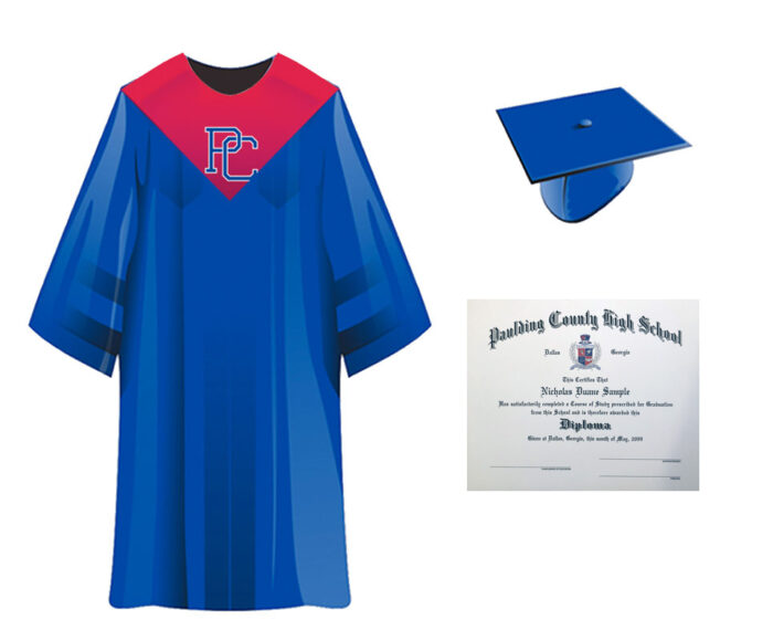 PCHS Cap, Gown and Tassel